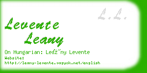levente leany business card